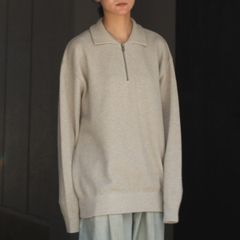 【残りわずか】Moss Stitch Half Zip Polo