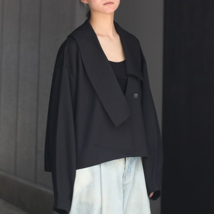 Big Asymmetry Collar Jacket 