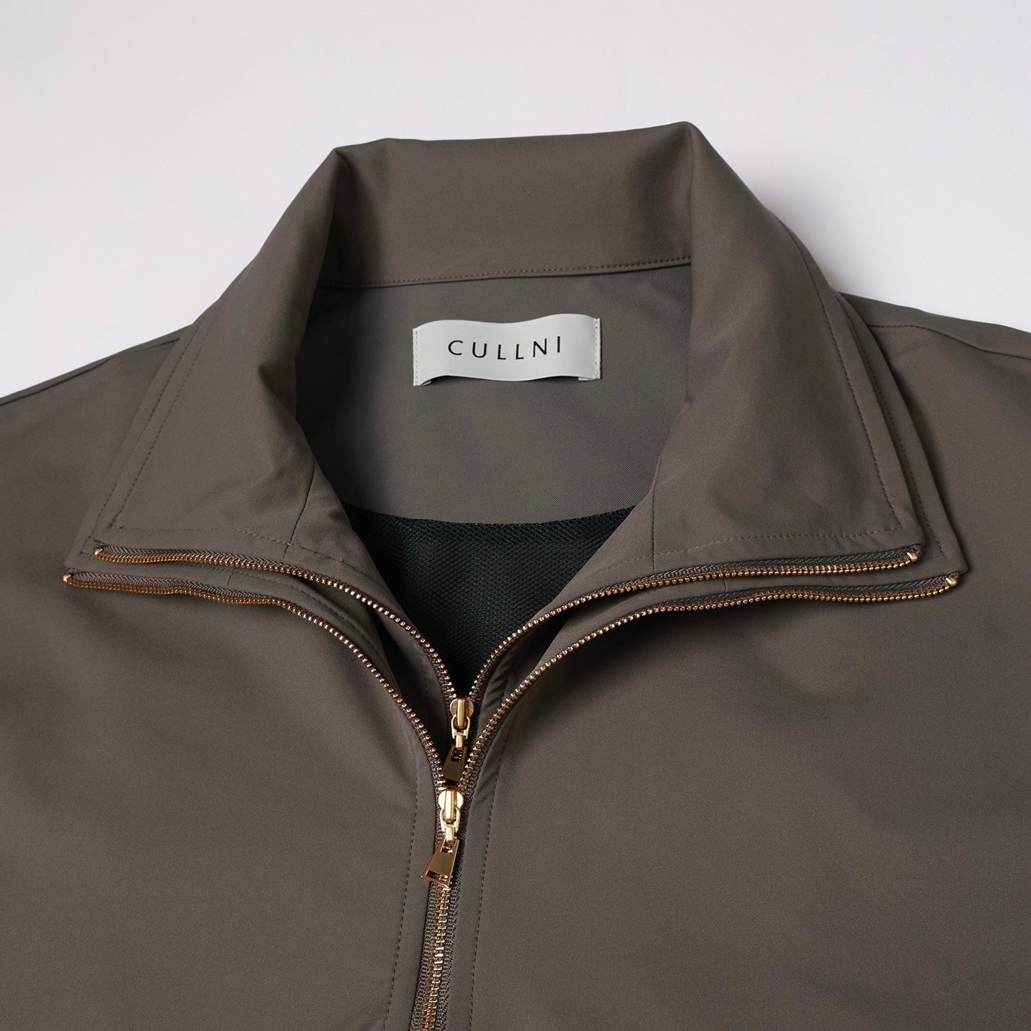 【残り一点】Stretch Double Cloth Layered Stand Collar Pullover