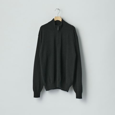 【残り一点】Pure Cashmere Knit Half Zip LS