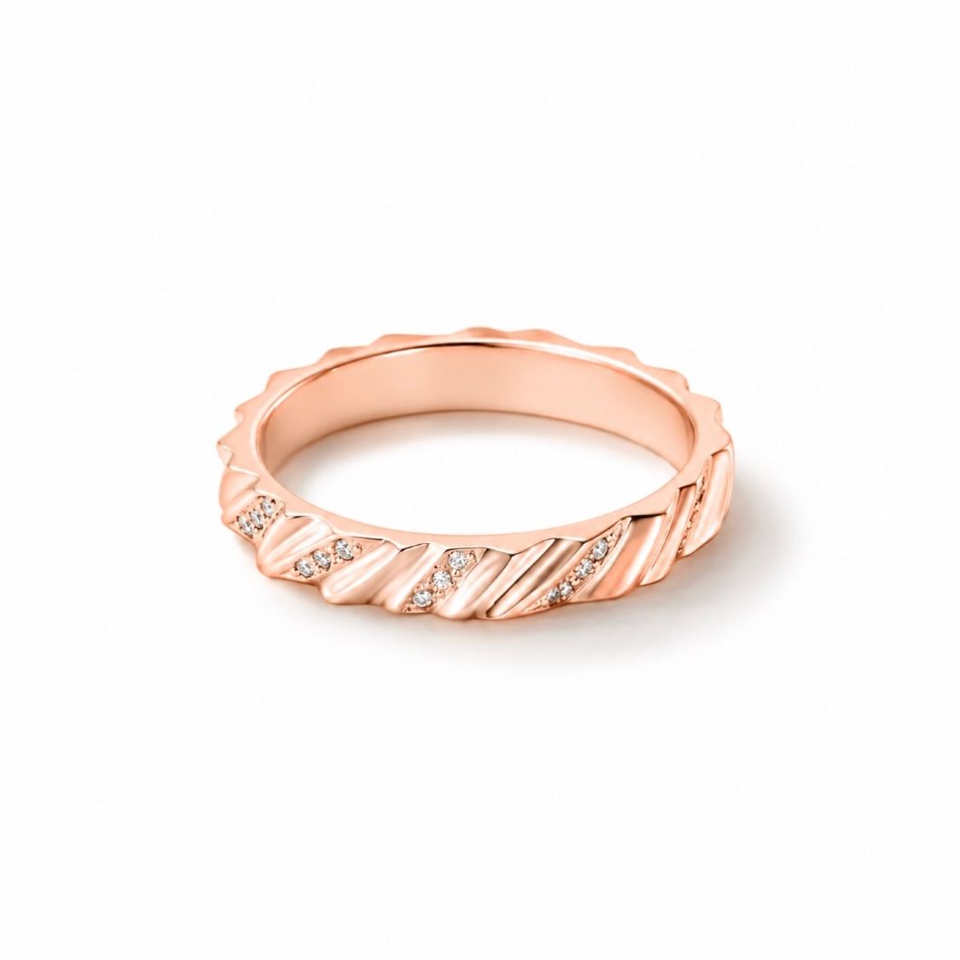 【お取り寄せ注文可能】Denova Ring W / Dia(K18 PINK GOLD)
