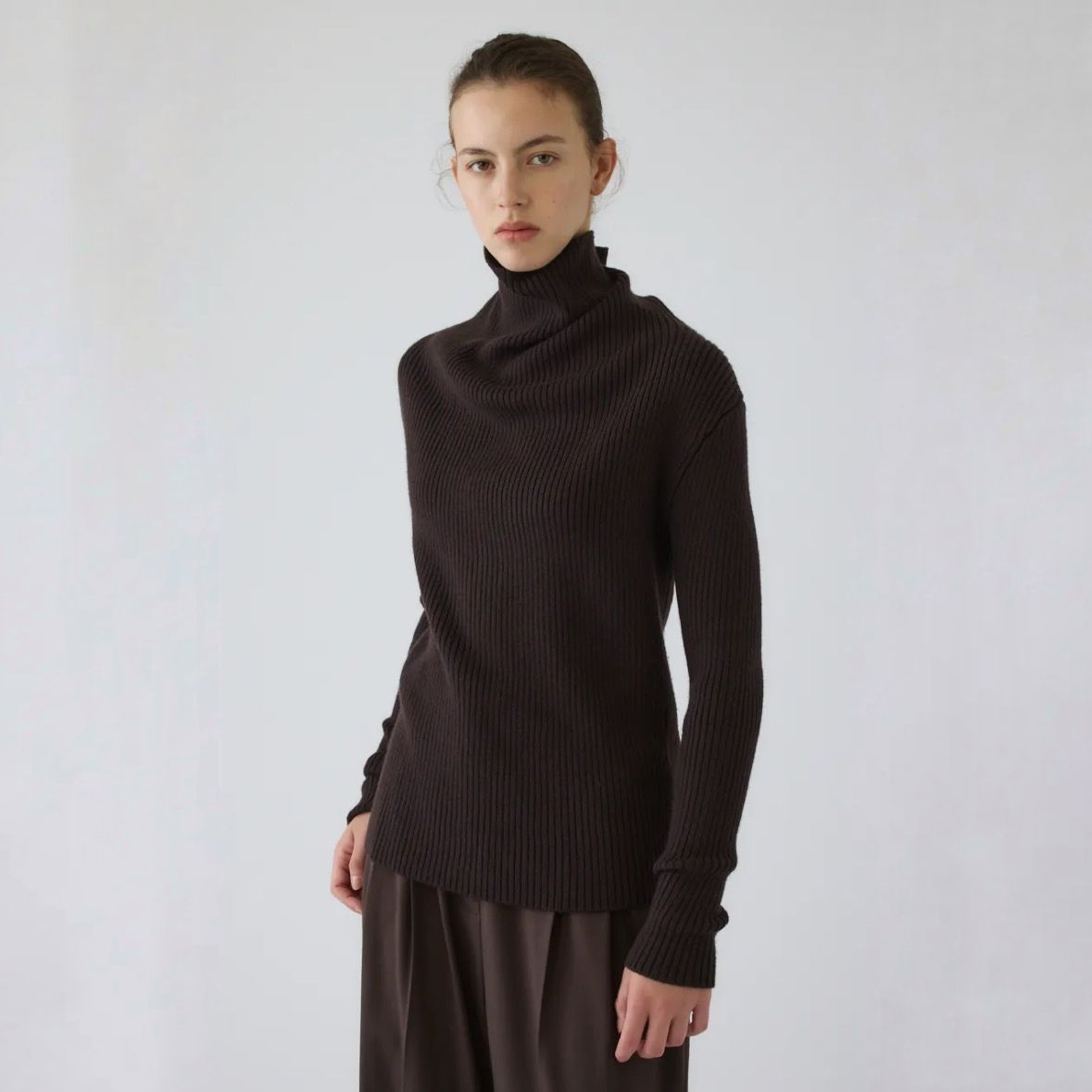 【残り一点】Back Shoulder Rib Knit Tops
