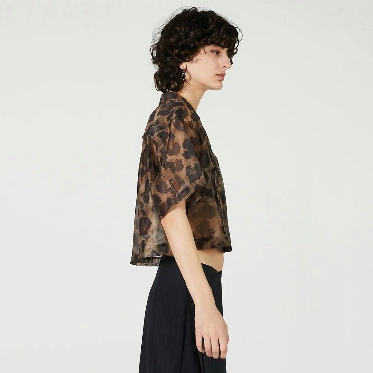 【残り一点】Leopard Print Sheer Shirt