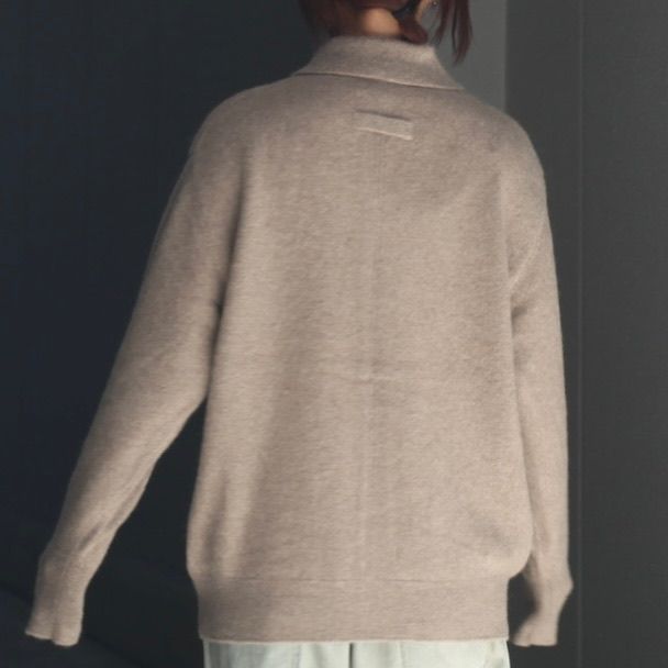 【残りわずか】Fine Alpaca Knit Collared Cardigan