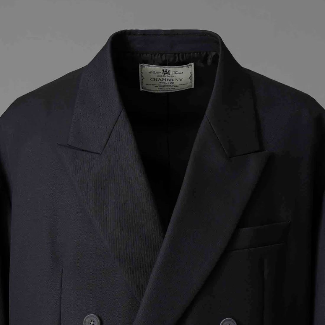 【残り一点】4colors Chambray Wool Jacket