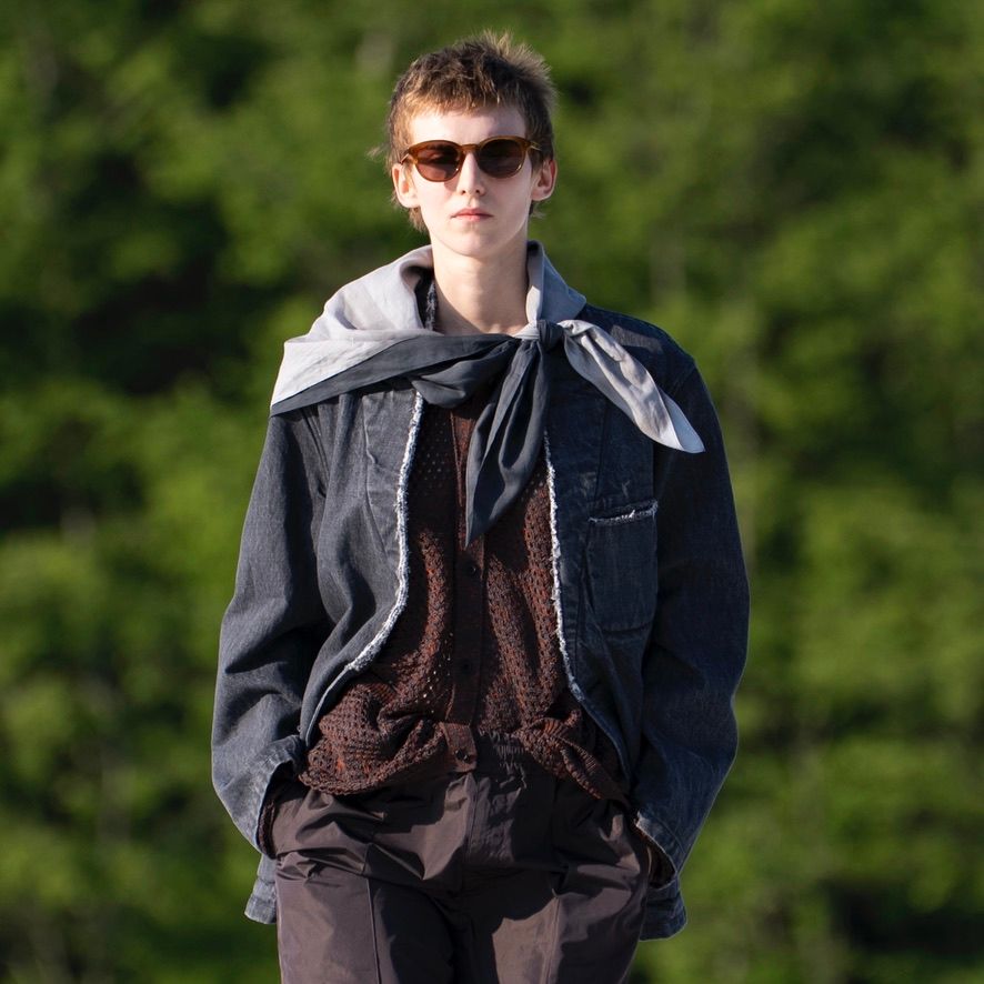 【残り一点】Mesh Knit Shirt Cardigan