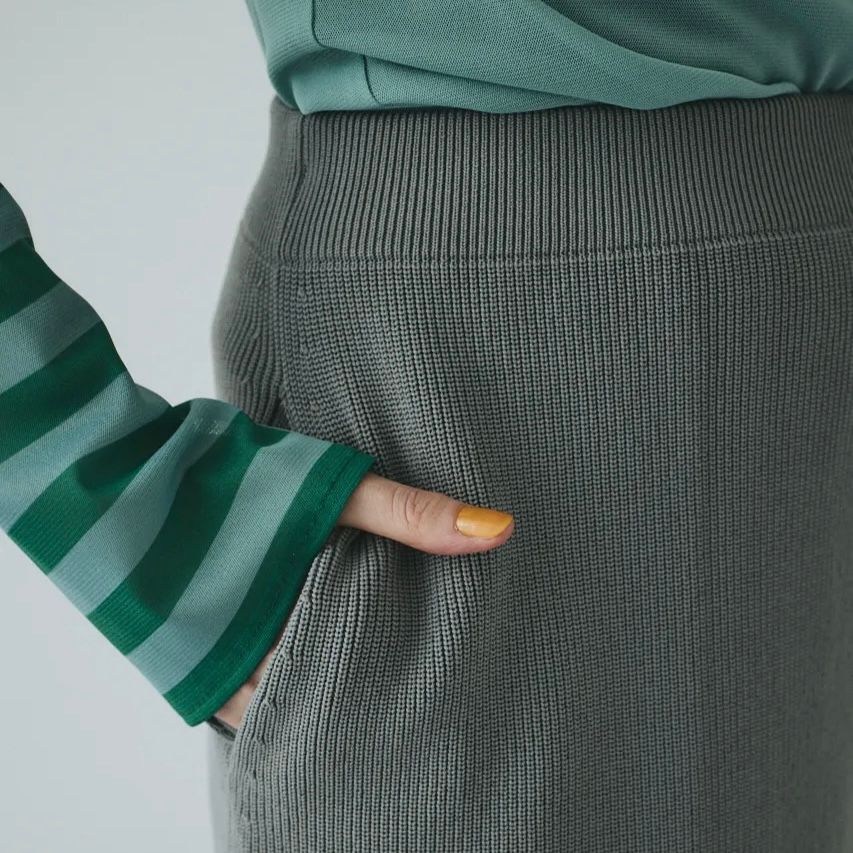【残り一点】Pleated Hem Knit Skirt