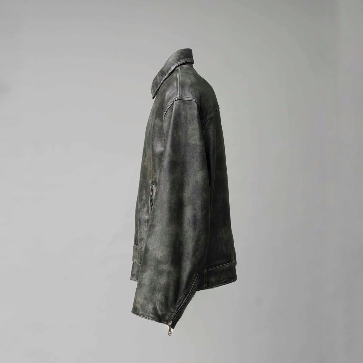 【残り一点】Sheep Leather Single Riders Collared Jacket