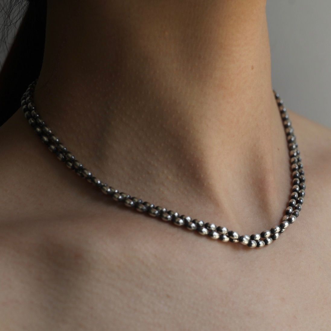 【お取り寄せ注文可能】Narrow Oval Bowl Chain W Necklace