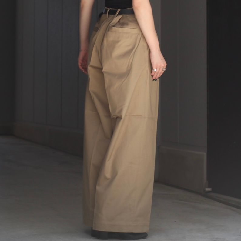 【残り一点】2Tuck Wide Chino Trousers