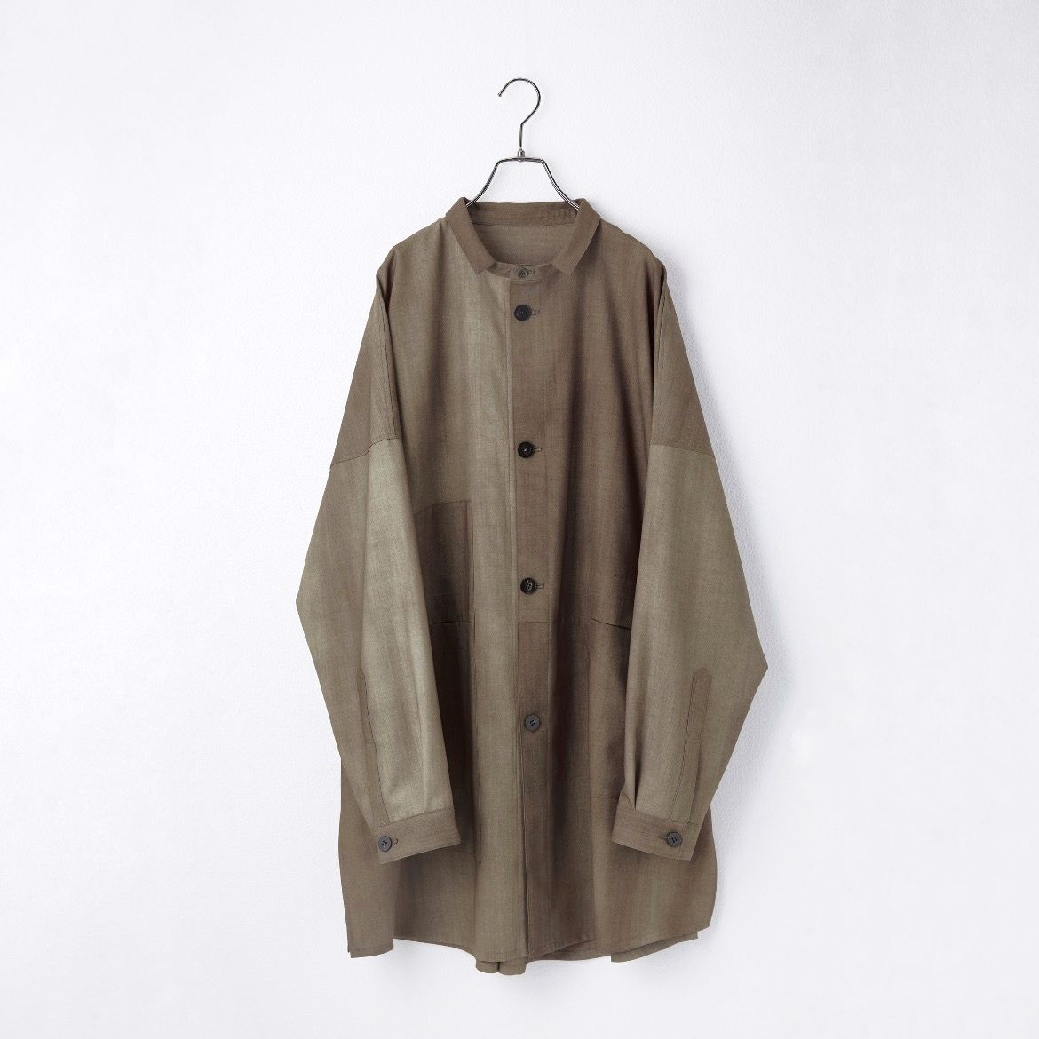 YANTOR - 【残り一点】Uneven Dyed Pasted Cloth Shirt Coat | ACRMTSM