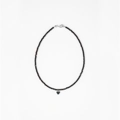 【お取り寄せ注文可能】How Raw Heart Charm Round Stone Necklace