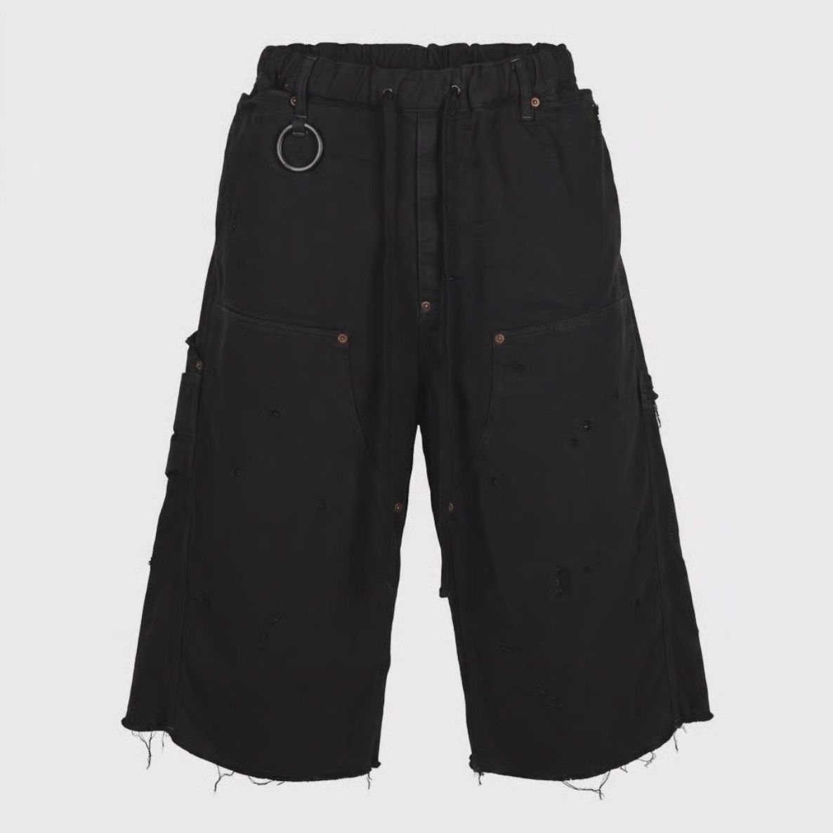 【残りわずか】Cut Off Carpenter Short With Damaged(INLAY DENIM)