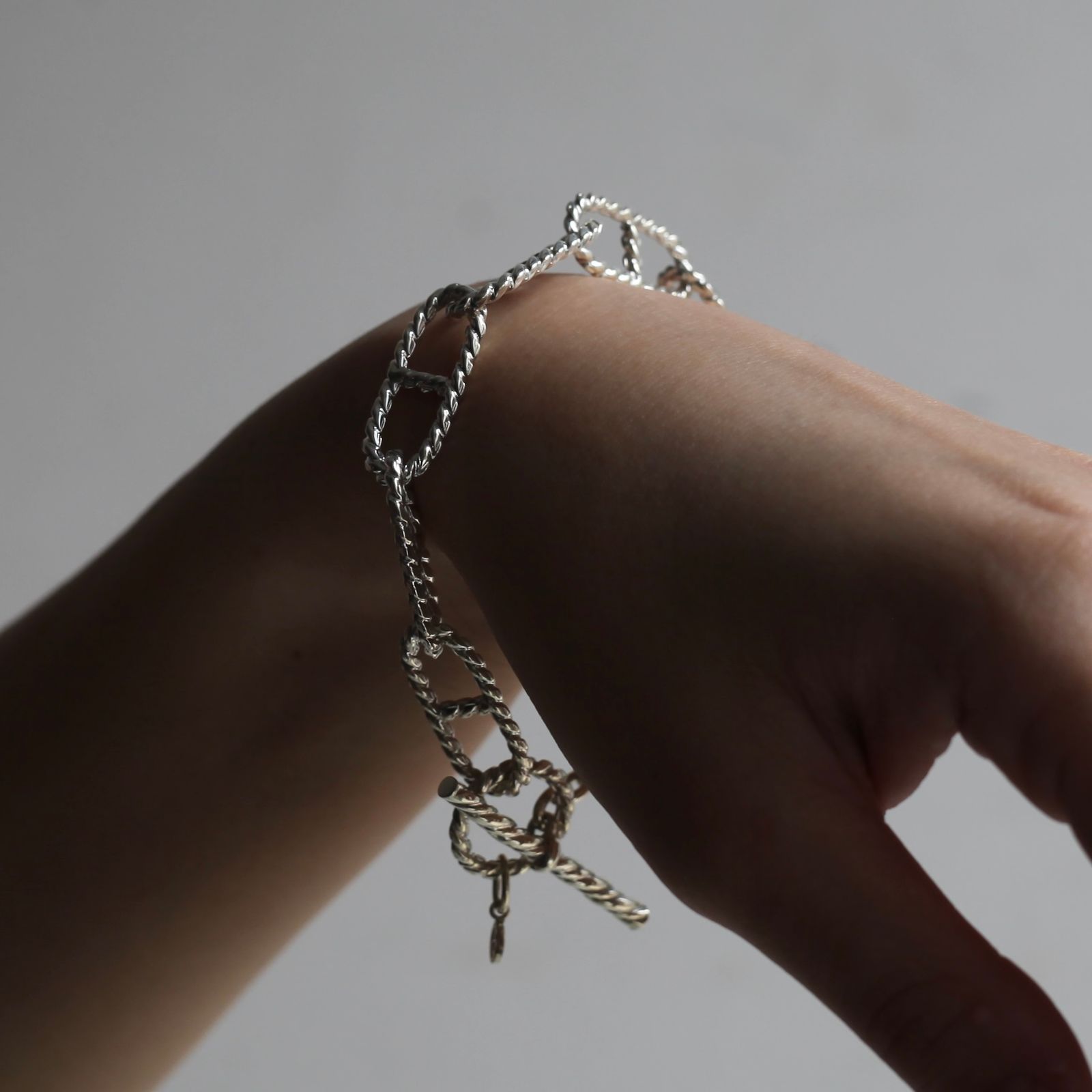 【残り一点】Twist Anchor Chain T-BAR Bracelet LARGE(11mm)