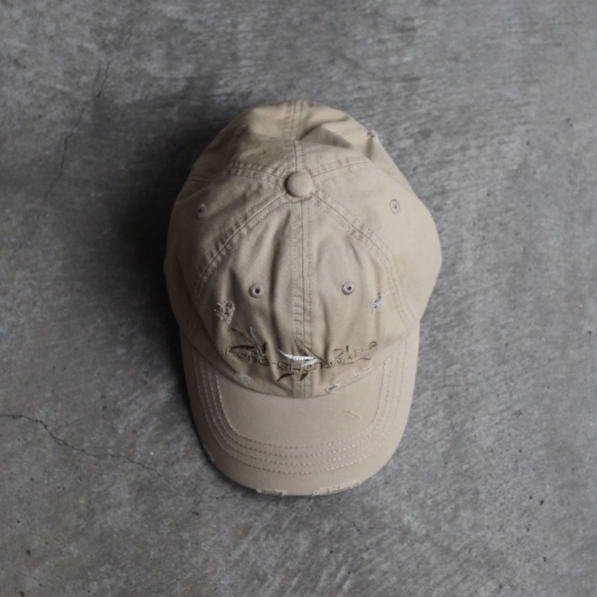 【残り一点】Khaki Bamboo Embroidery Baseball Cap