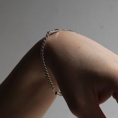 【残り一点】Horse Shoe Buckle Plate Curb Chain Bracelet(18K POINT)