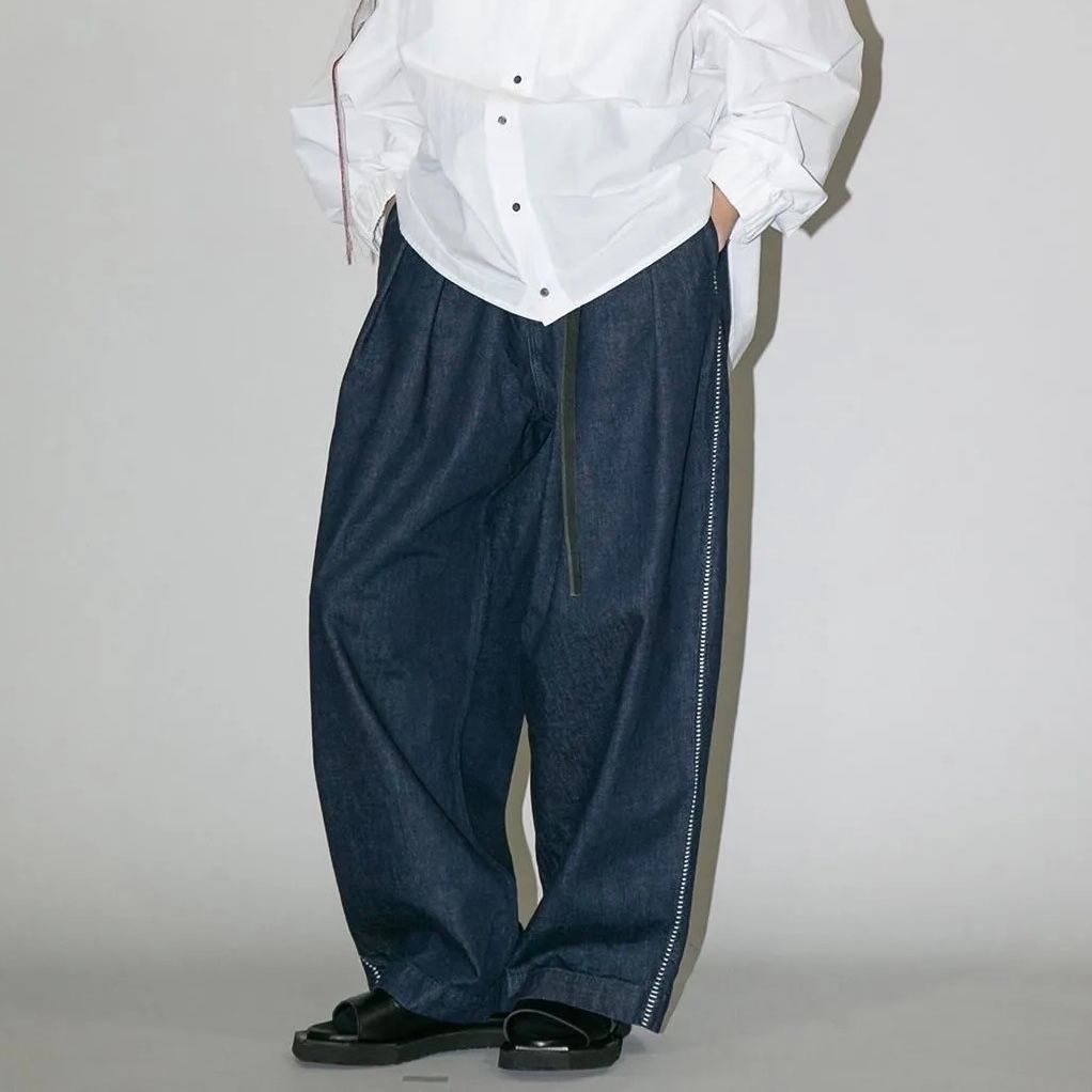 【残り一点】12.5OZワイドデニムパンツ(NO PRINT_ONE WASH)