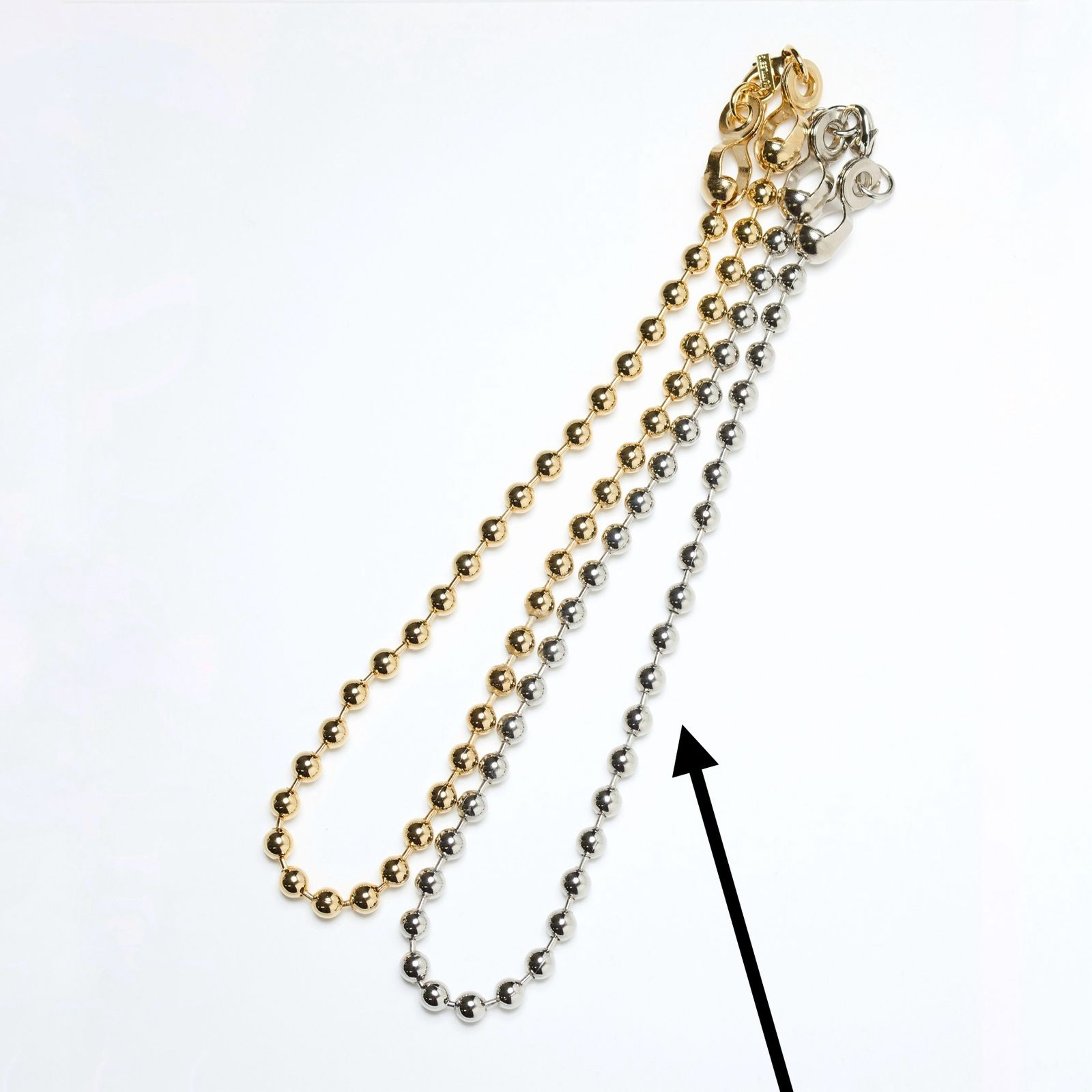 【残り一点】Ball Chain Necklace(SILVER)