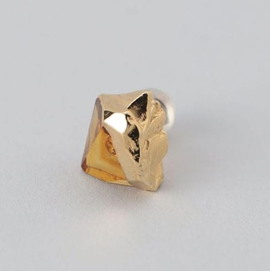 【お取り寄せ注文可能】Rough Stone Citrine Earrings(両耳用）