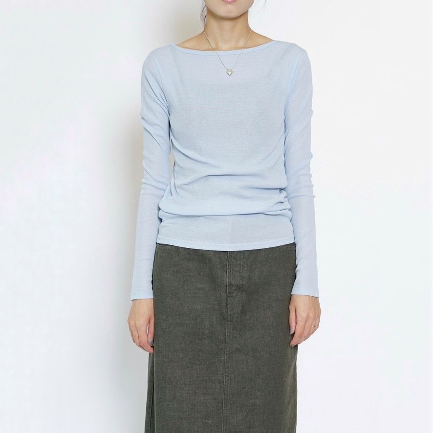 【残り一点】Sheer Teleco Boat Neck Top L/S