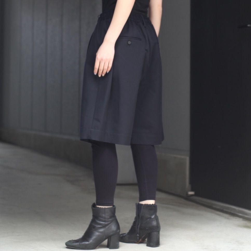 【残り一点】Wool Kersey Wide Easy Short Trousers