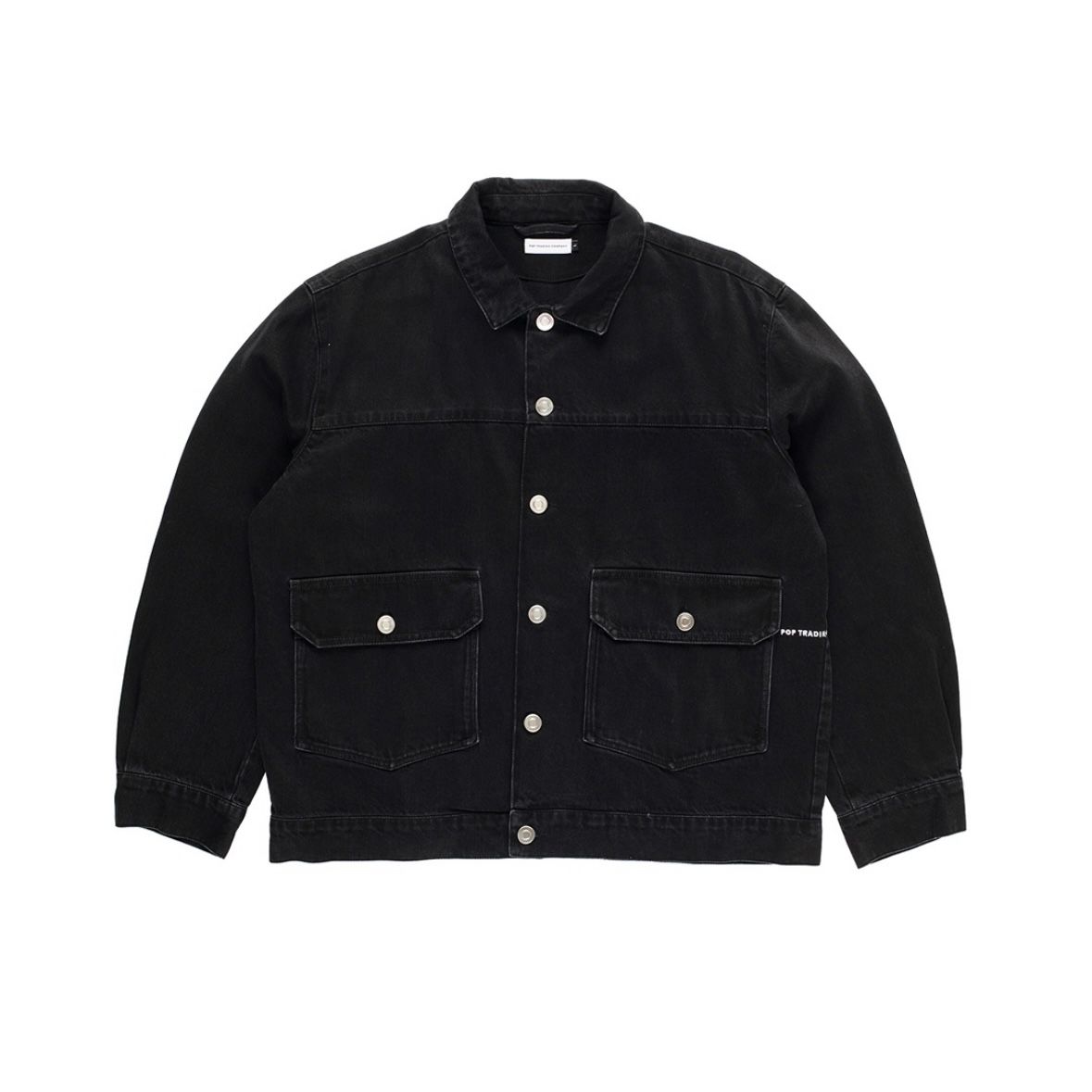 pop trading company カバーオール　ダック地　ジャケット Pop Trading Company - 【残り一点】Full Button Denim Jacket