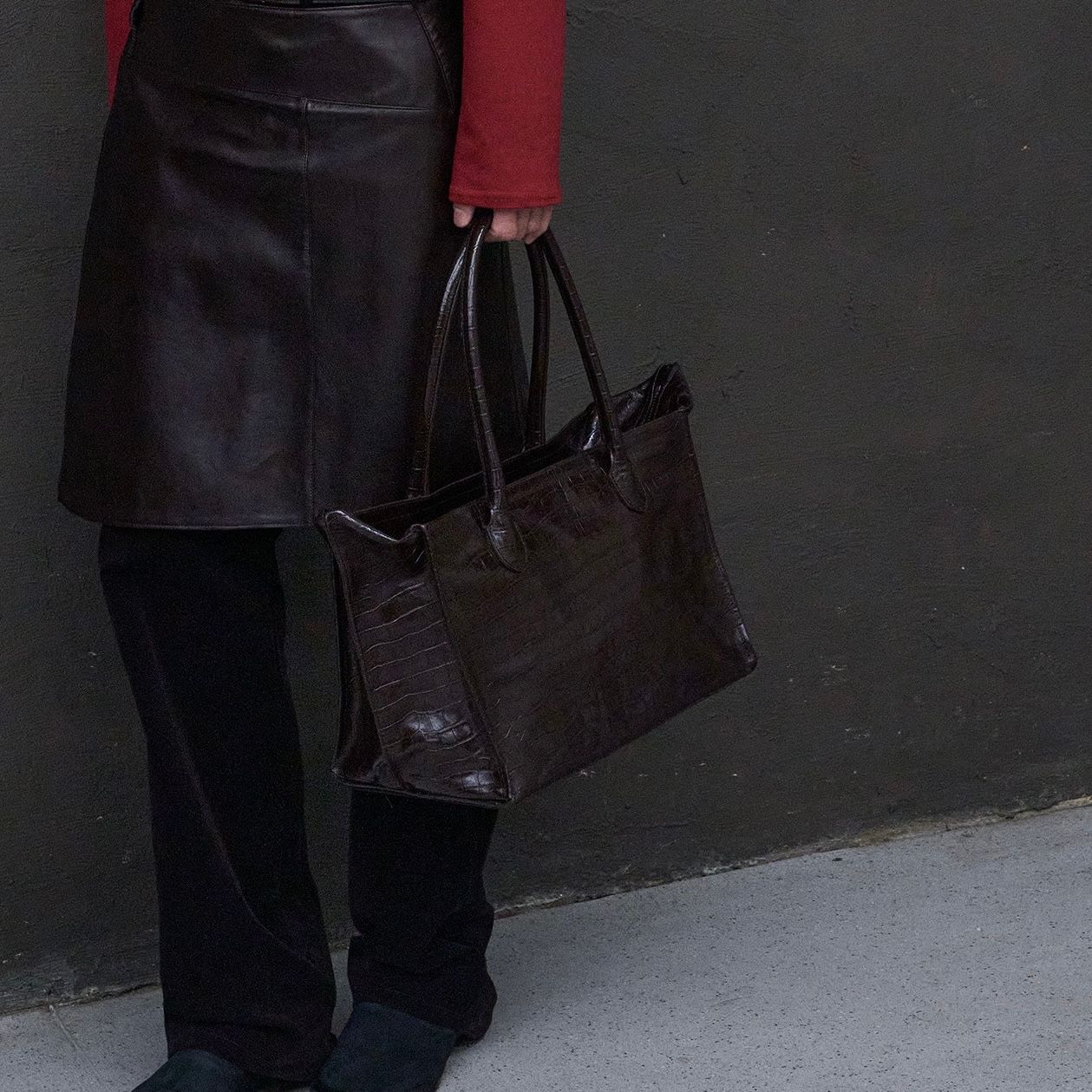 【残り一点】Boston Bag(CROCODILE EMBOSSED)