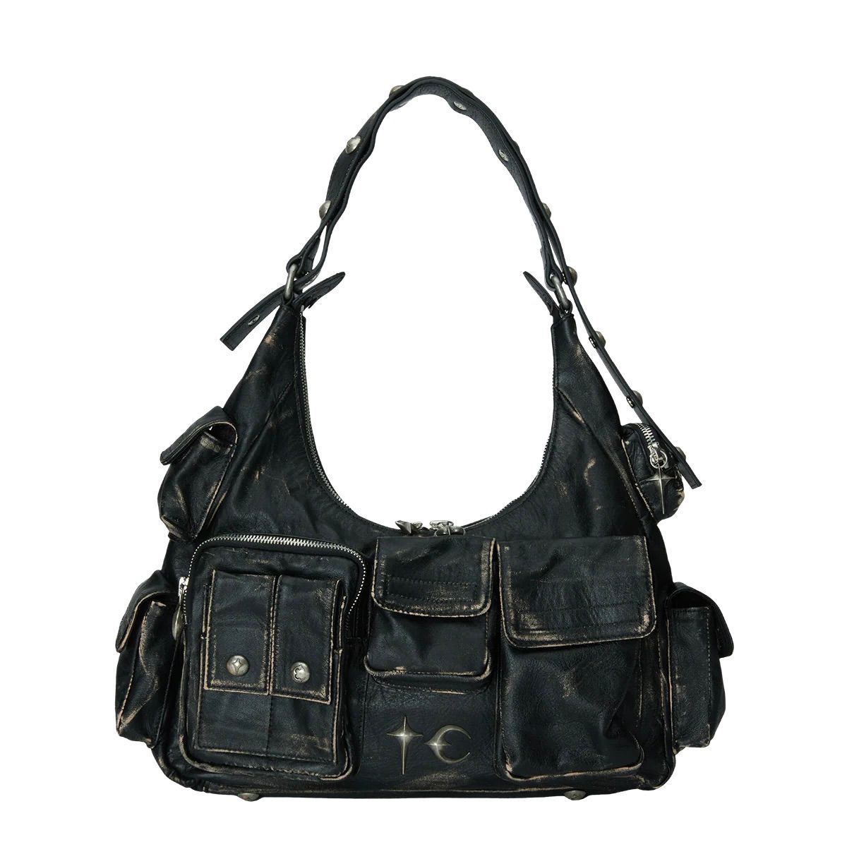 【残り一点】Washed Leather Multi Pocket Bag
