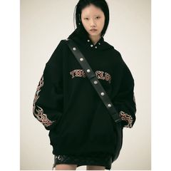 【残り一点】Leather Flame Hoodie