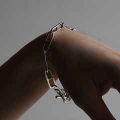 【残り一点】Flat Anchor Chain T-BAR Bracelet MEDIUM(8mm)