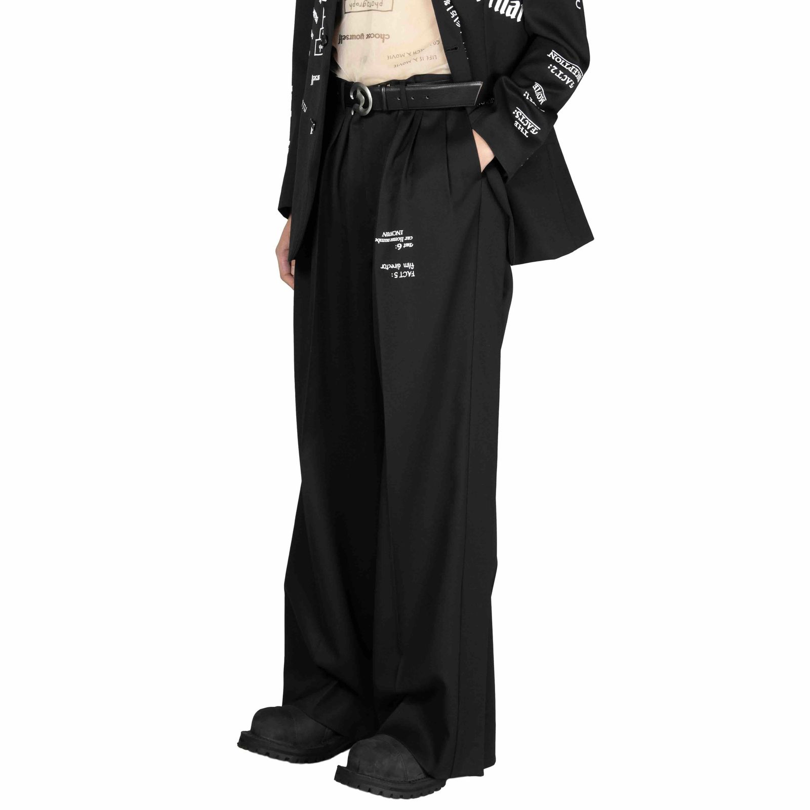 【残り一点】"TATTOO" Adjuster Wide Slacks