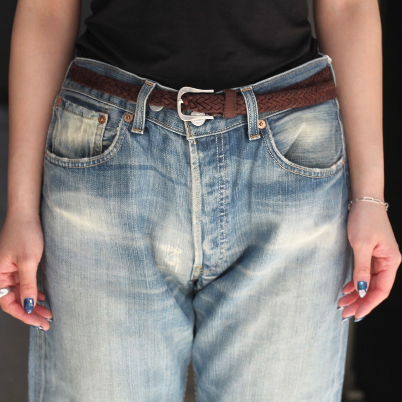 【残り一点】Vintage Levi's Heart Pocket Damage Denim_SIZE S