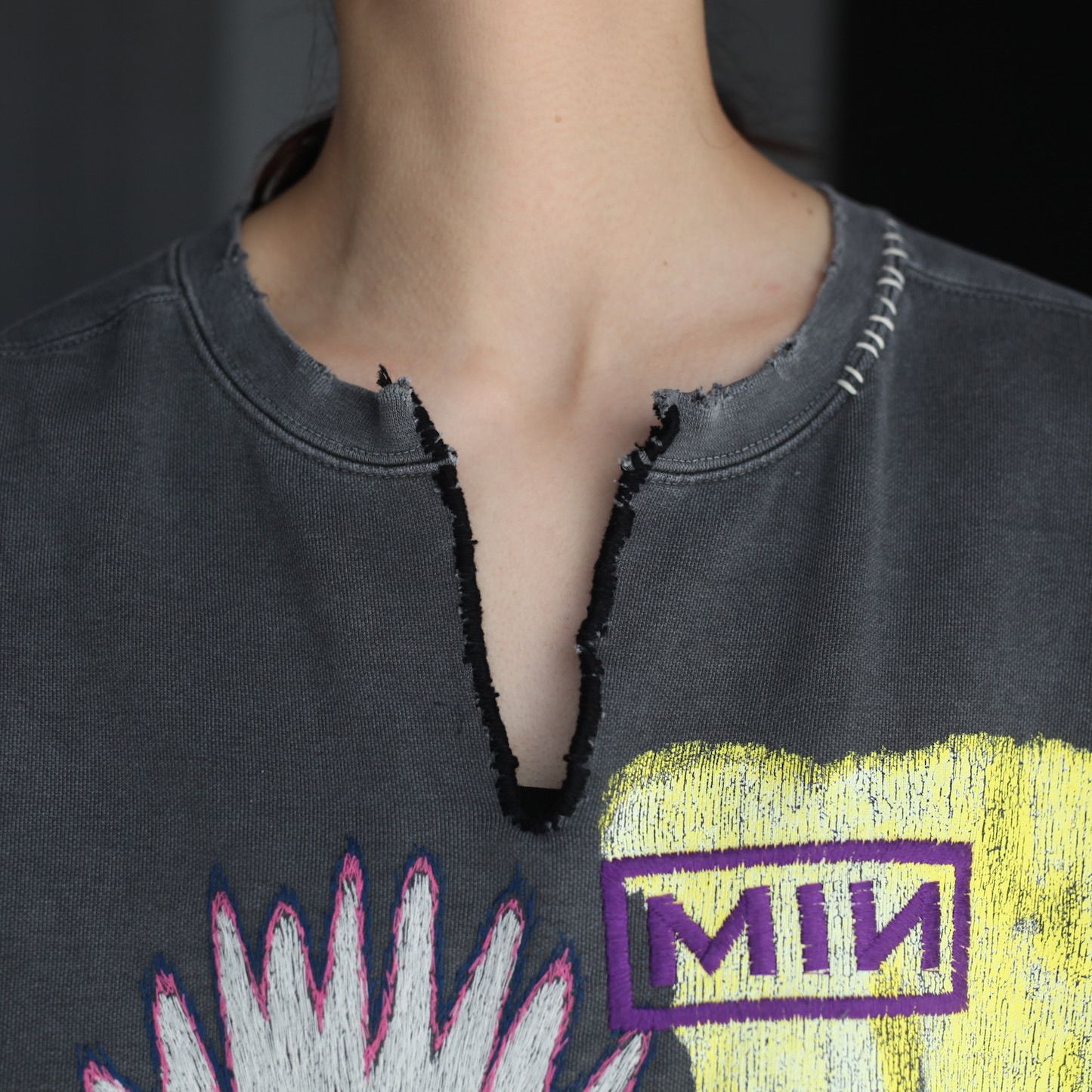 【残り一点】Bootleg DIY Crew Sweat With Repaired(COORDINATE)