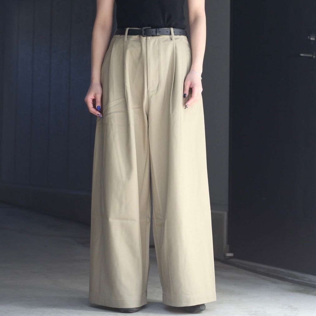 【残り一点】コットンツイルワイドパンツ