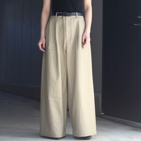 【残り一点】コットンツイルワイドパンツ