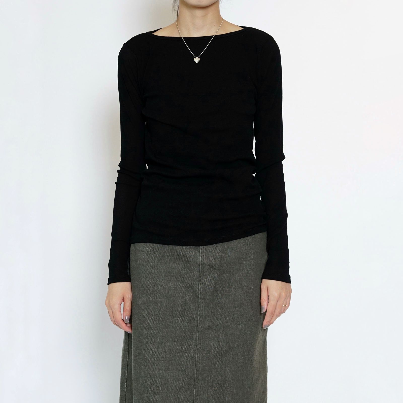 【残り一点】Sheer Teleco Boat Neck Top L/S