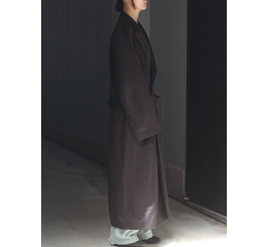 【残り一点】Oversized Maxi Length Peak Lapel Coat(CASHMERE)