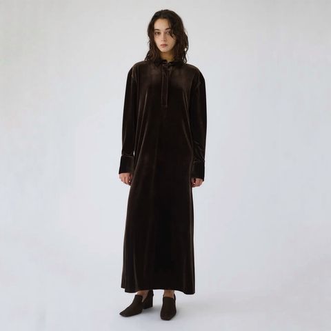 【残り一点】Velour Shirt Dress