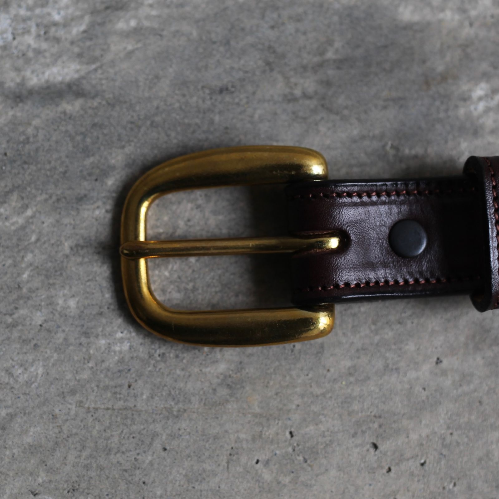 【残りわずか】1 Round Raised Belt(HAVANA×BRASS)