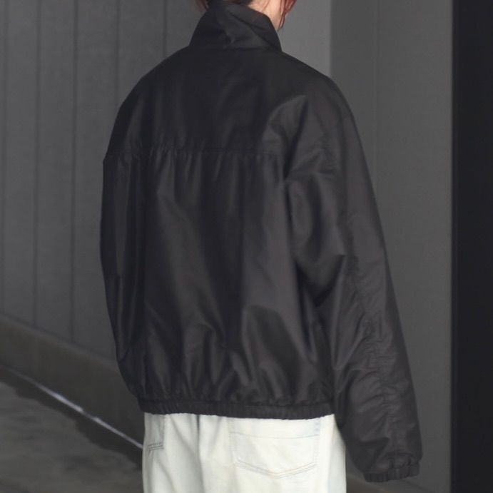 【残り一点】Pure Silk Tafta Shirred Light Zip Jacket