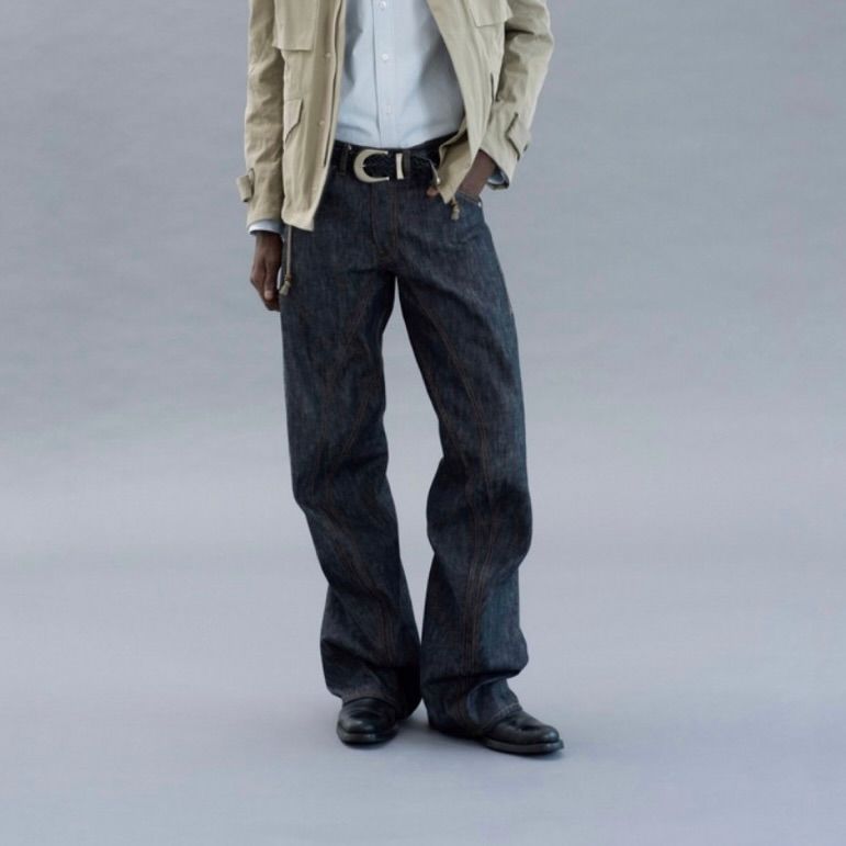 【残りわずか】3D Twisted Wide Leg Jeans