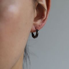 【残り一点】Crockery Pierce 左耳用(BLACK)