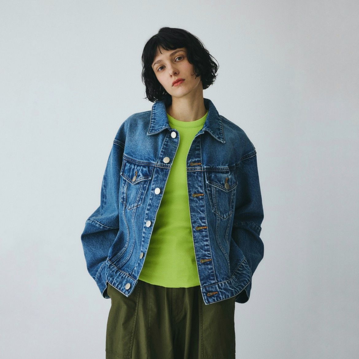 【残り一点】Round Form Denim Jacket