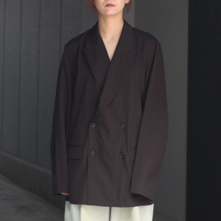 YOKE - 【残り一点】Wool Washer Twill Double Breasted Jacket