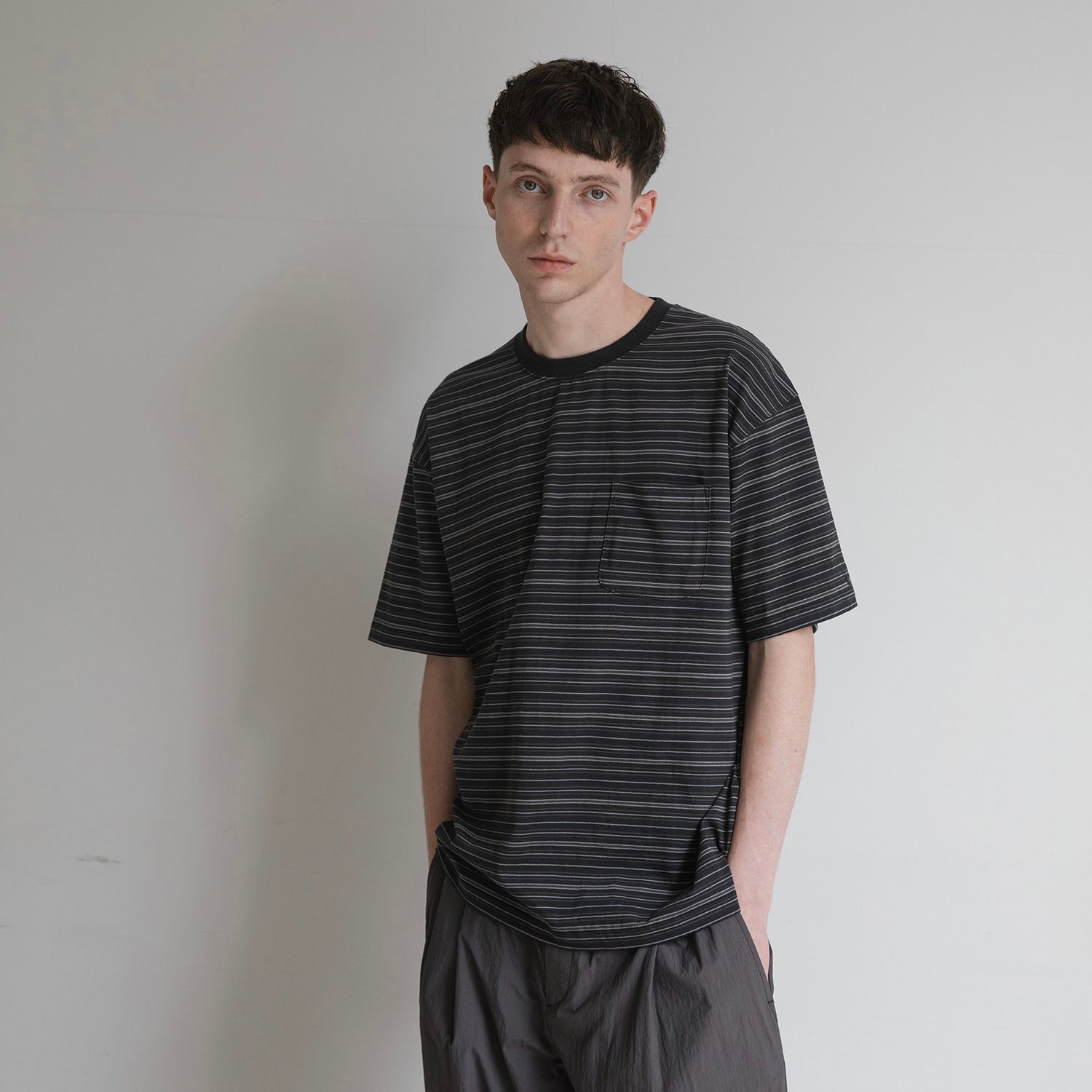 【残り一点】Ordinary Multi Stripe Pocket Tee