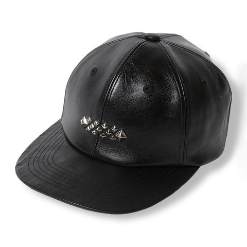 【残り一点】Studs Leather Solid Cap