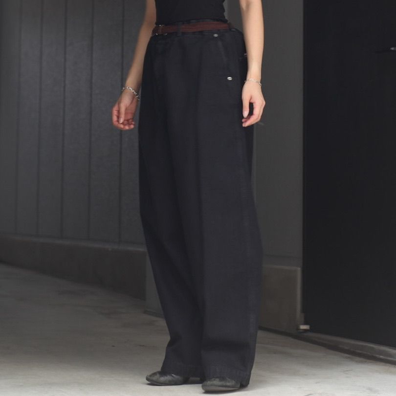 TTT MSW ／Organic cotton denim wide pants | nate-hospital.com