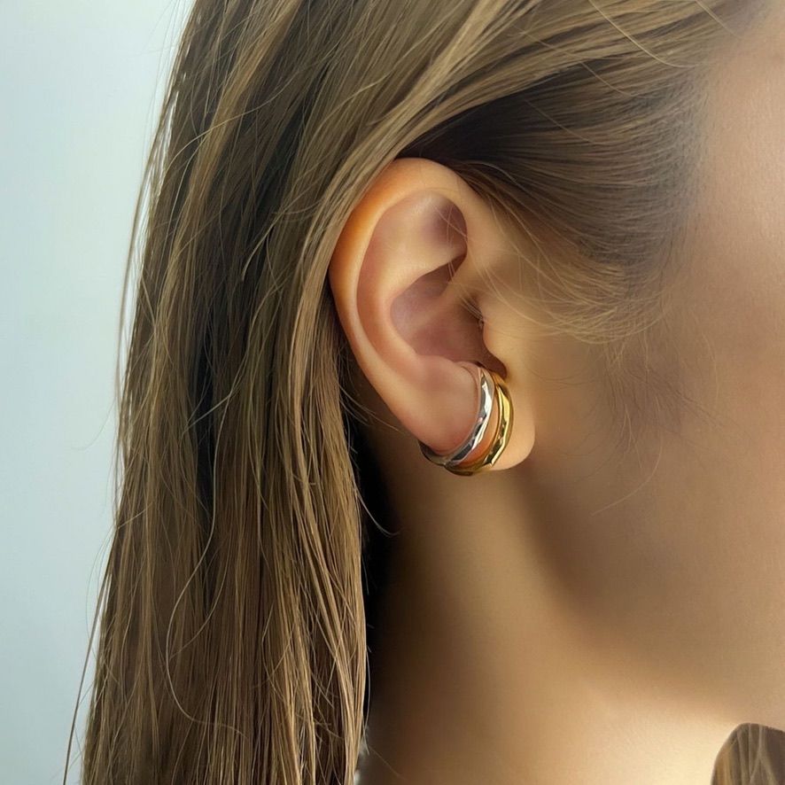 【お取り寄せ注文可能】Crockery Hoop Ear Cuff_M(GOLD)