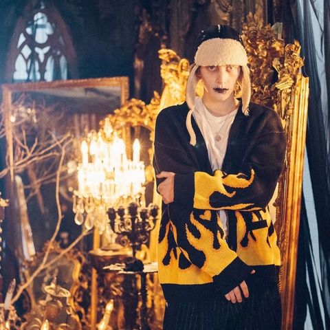 【残り一点】Cotton Knit Cardigan(FLAME)