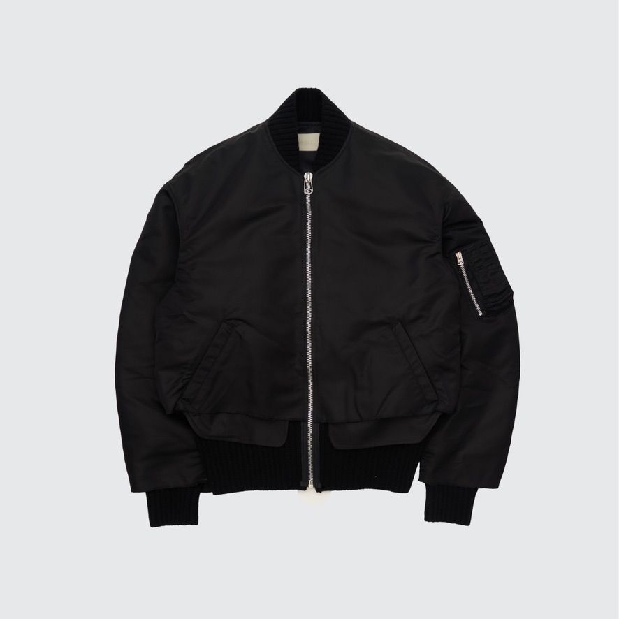 【残り一点】Connected Rib Knit Flight Jacket